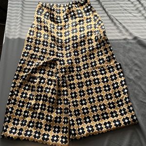 Zara Mosaic Gold and Black Long Pant / Size XS